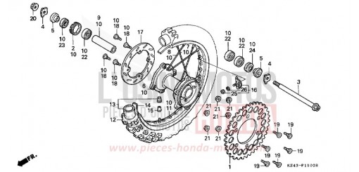 HINTERRAD (1) CR125RL de 1990